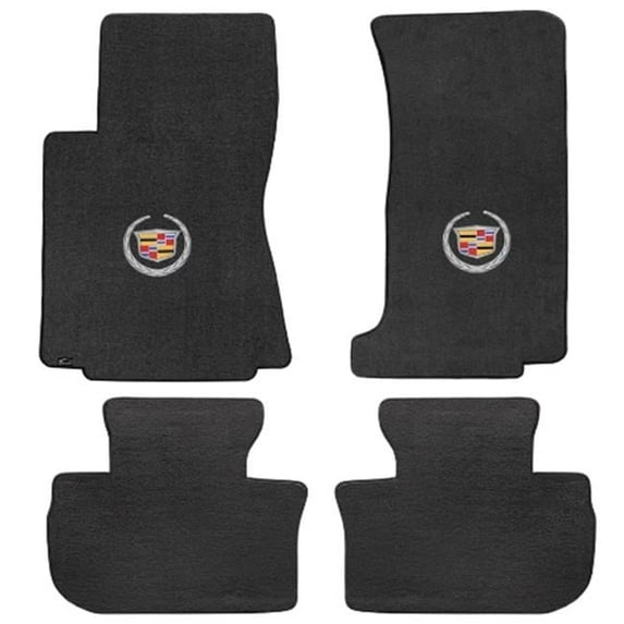 Lloyd Mats 620073 CTS Awd Sedan-Wagon 2008-2013 4 Piece Ebony Velourtex Cadillac Logo Mat