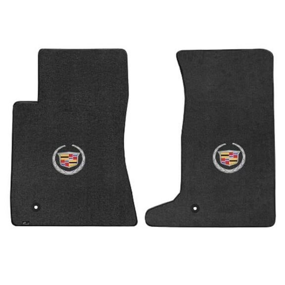 Lloyd Mats 620080 CTS-V Coupe 2011-2015 2 Piece Ebony Velourtex Cadillac Logo Mat