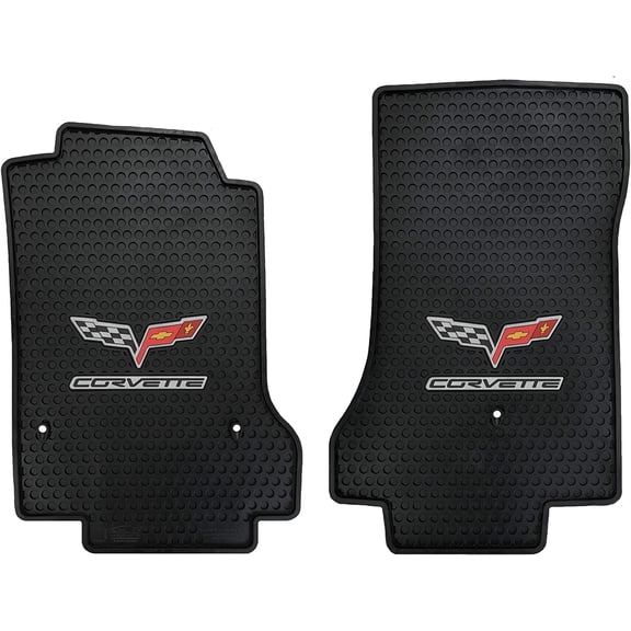 Lloyd Mats All-Weather Floor Mats for 2007.5-2013 Chevrolet Corvette C6 w/ Hook Fastener, 2PC Front, Black