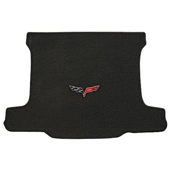 Lloyd Mats Corvette 2005-2013 Coupe Cargo Ebony Ultimat C6 Logo Mat - Ebony