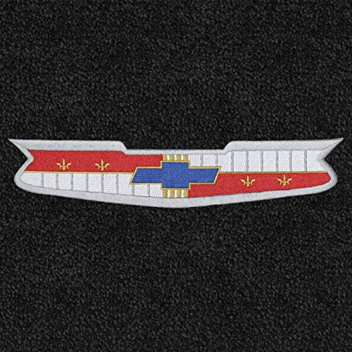 Lloyd Mats Custom-Fit Carpeted Floor Mats Premium Luxury Car Floor Liners for Chevy C/K Pickup 1960-1966 (Black, 2PC - Vintage Crest)