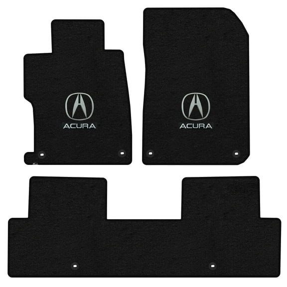 Lloyd Mats LogoMat Custom-Fit 3PC Carpet Floor Mats for 2013-2022 Acura ILX, Charcoal