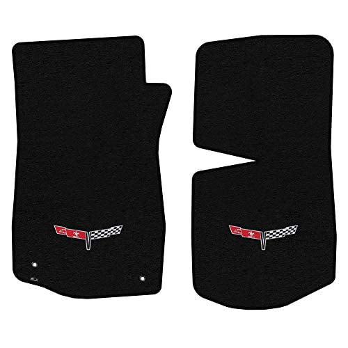 Lloyd Mats Custom Fit Floor Mats for C3 Corvette 1980-1982 LogoMat 2Pc Set Black