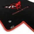 thumbnail image 1 of Lloyd Mats LogoMat Custom-Fit 2PC Carpet Floor Mats for 1997-2004 Chevrolet C5 Corvette, Black, 1 of 5