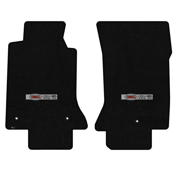 Lloyd Mats Custom Fit Floor Mats for C5 Corvette 2002-2004 Z06 LogoMat 2Pc Set Black