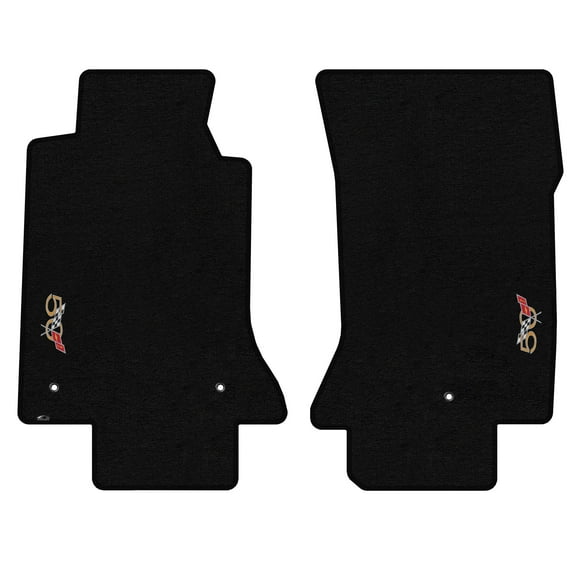Lloyd Mats Custom Fit Floor Mats for C5 Corvette 2003 50th LogoMat 2Pc Set Black
