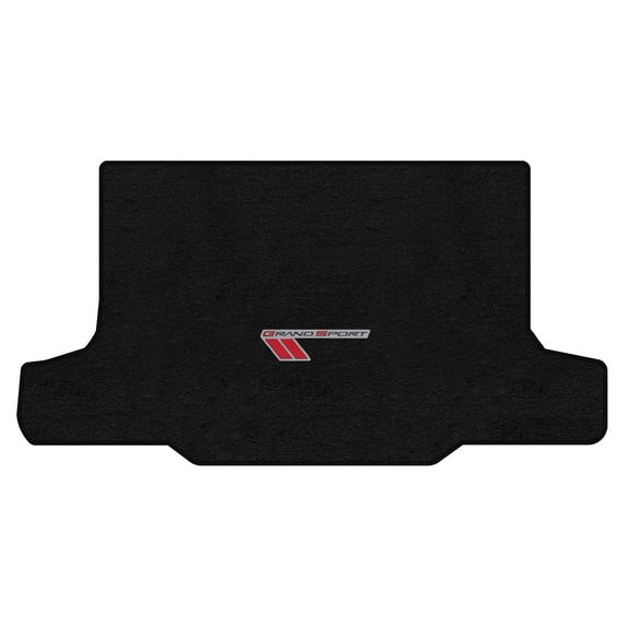 Lloyd Mats Custom Fit Floor Mats for C6 Corvette Convertible 2010-2013 LogoMat Trunk (Electric Top) Charcoal