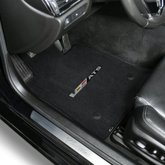 Lloyd Mats Custom Fit Floor Mats for Cadillac ATS-V Sedan 2017-2019 LogoMat 4Pc Set Charcoal