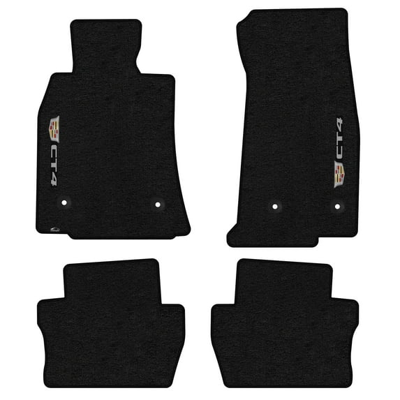 Lloyd Mats Custom Fit Floor Mats for Cadillac CT4 2020-ON LogoMat 4Pc Set (No AWD) Charcoal
