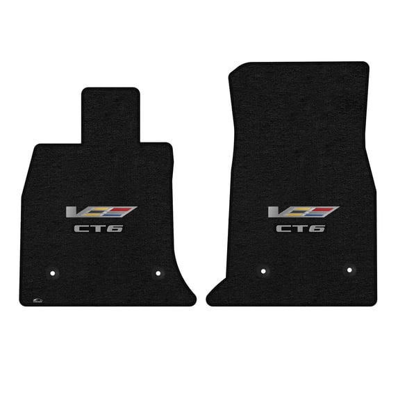 Lloyd Mats Custom Fit Floor Mats for Cadillac CT6-V Sedan 2016-2020 LogoMat 2Pc Set Charcoal
