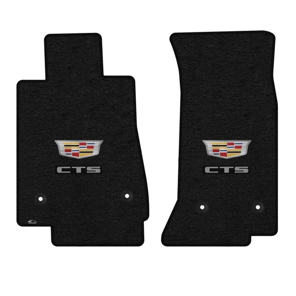 Lloyd Mats Custom Fit Floor Mats for Cadillac CTS/CTS-V Sedan 2016-2020 LogoMat 2Pc Set Charcoal