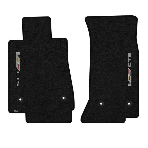 Lloyd Mats Custom Fit Floor Mats for Cadillac CTS-V Sedan 2016-2020 LogoMat 2Pc Set Charcoal