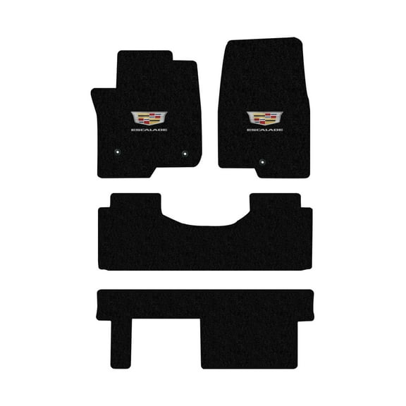 Lloyd Mats Custom Fit Floor Mats for Cadillac Escalade 2021-On LogoMat 4Pc Set With 2nd Row Bench Charcoal