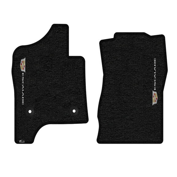 Lloyd Mats Custom Fit Floor Mats for Cadillac Escalade ESV 2015-2020 LogoMat 2Pc Set Charcoal