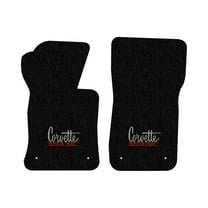 Lloyd Mats LogoMat Custom-Fit 2PC Carpet Floor Mats for 1966-1967 Chevrolet Corvette, Black
