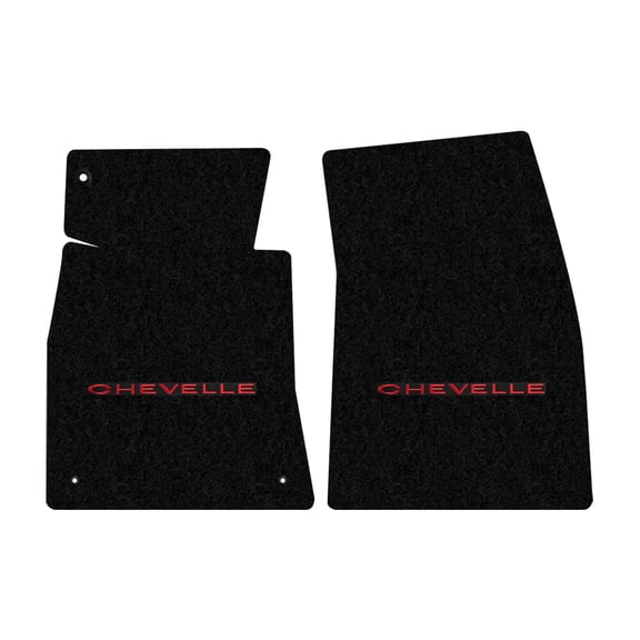 Lloyd Mats LogoMat Custom-Fit 2PC Carpet Floor Mats for 1964-1965 Chevrolet Chevelle, Black