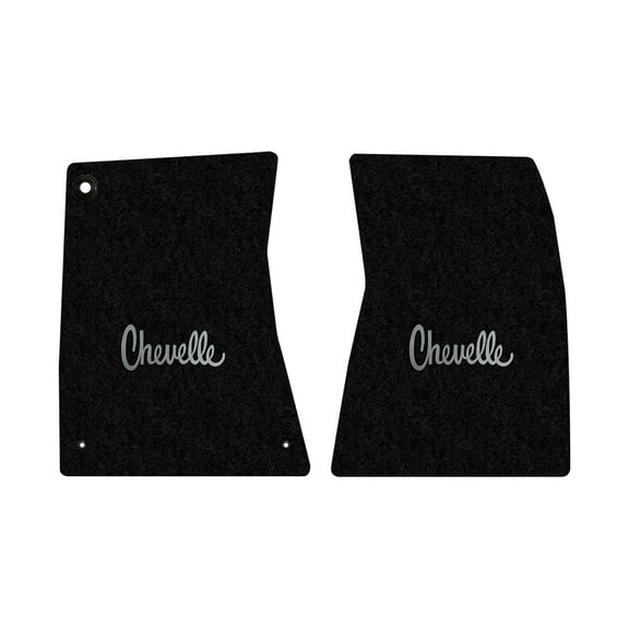 Lloyd Mats LogoMat Custom-Fit 2PC Carpet Floor Mats for 1970-1972 Chevrolet Chevelle 4-Door, Black