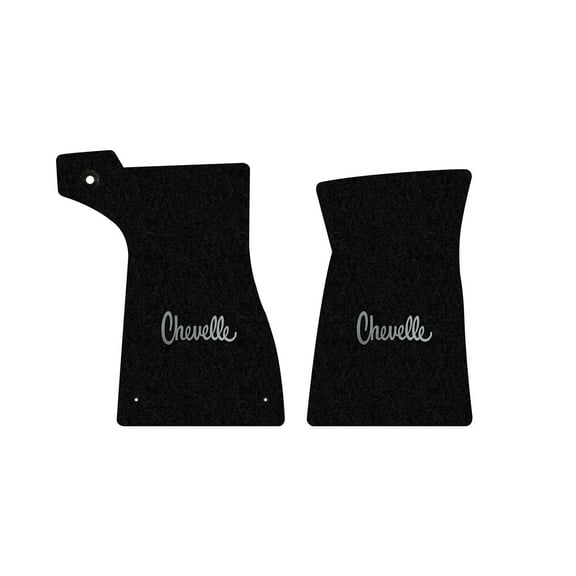 Lloyd Mats LogoMat Custom-Fit 2PC Carpet Floor Mats for 1973-1977 Chevrolet Chevelle 2-Door, Black