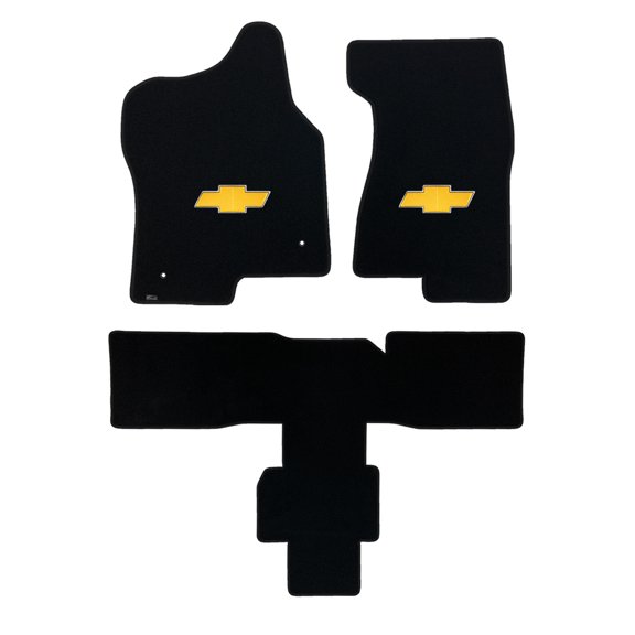 Lloyd Mats Custom Fit Floor Mats for Chevy Suburban 2000-2006 Second Row Captains Seats LogoMat 3Pc Set Black