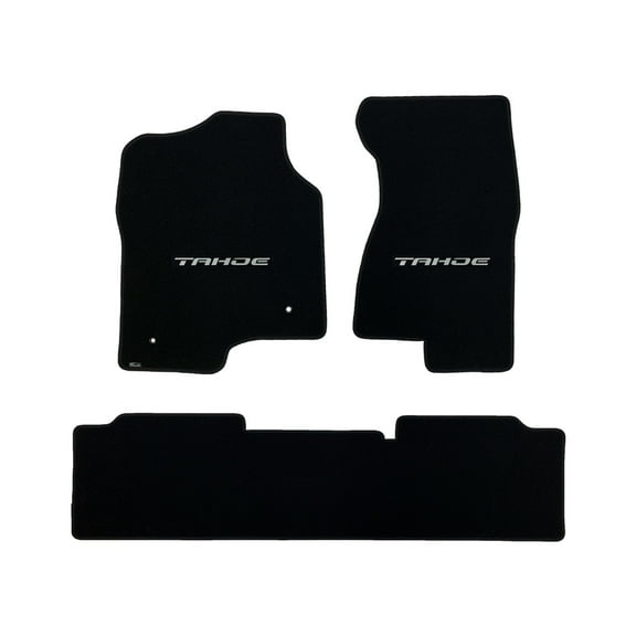 Lloyd Mats Custom Fit Floor Mats for Chevy Tahoe 2000-2006 Second Row Bench Seat LogoMat 3Pc Set Black