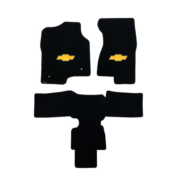Lloyd Mats Custom Fit Floor Mats for Chevy Tahoe 2000-2006 Second Row Captains Seats LogoMat 3Pc Set Black