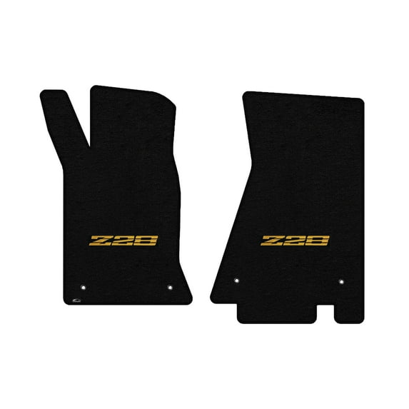 Lloyd Mats LogoMat Custom-Fit 2PC Carpet Floor Mats for 1982-1992 Chevrolet Camaro Z28, Black