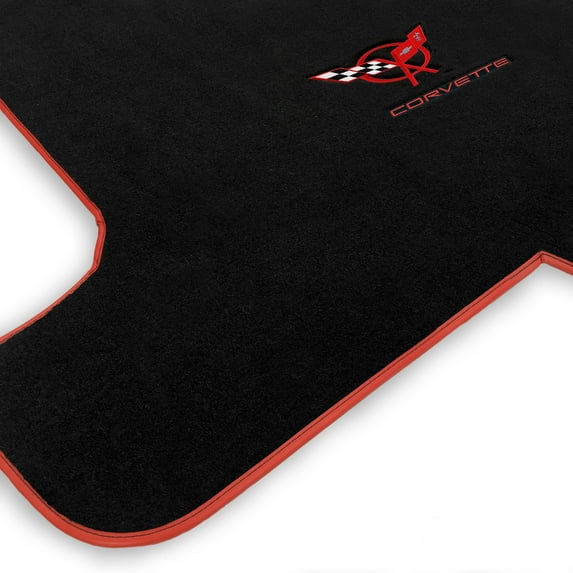 Lloyd Mats Custom Fit Floor Mats for Corvette C5 Coupe 1998-2004 Convertible LogoMat Trunk Black