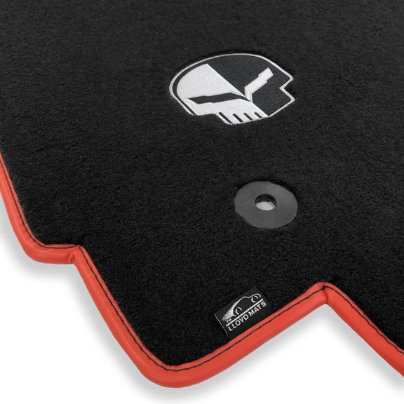 Lloyd Mats Custom Fit Floor Mats for Corvette C7 2014-2019 LogoMat 2Pc Set Charcoal