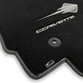 thumbnail image 1 of Lloyd Mats LogoMat Custom-Fit 2PC Carpet Floor Mats for 2014-2019 Chevrolet C7 Corvette, Charcoal, 1 of 5
