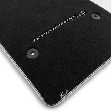 Lloyd Mats Custom Fit Floor Mats for Corvette C8 2020-ON LogoMat 2Pc Set Charcoal