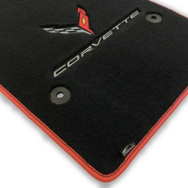 Lloyd Mats Custom Fit Floor Mats for Corvette C8 2020-ON LogoMat 2Pc Set Charcoal