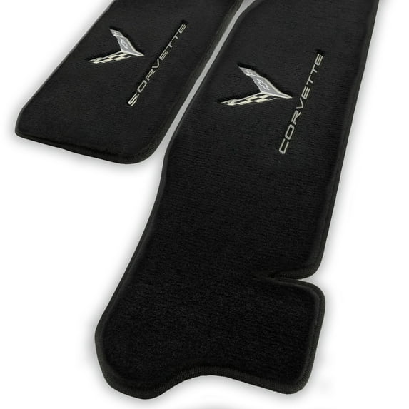 Lloyd Mats Custom Fit Floor Mats for Corvette C8 Coupe 2020-ON LogoMat Frunk & Trunk Charcoal