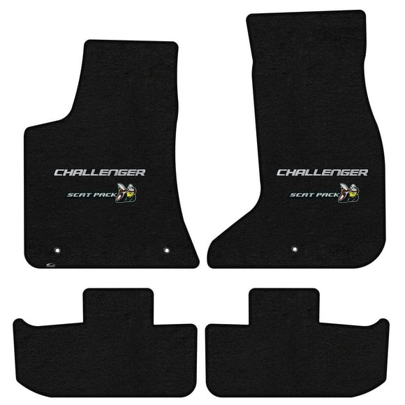 Lloyd Mats Custom Fit Floor Mats for Dodge Challenger AWD LogoMat 2017/ON 4PC Set Charcoal