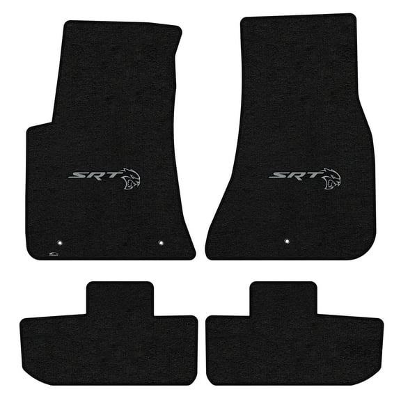 Lloyd Mats Custom Fit Floor Mats for Dodge Challenger RWD 2015-ON LogoMat 4PC Set Charcoal