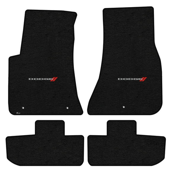 Lloyd Mats Custom Fit Floor Mats for Dodge Challenger RWD Logo Floor Mats 2011/ON 4PC Set Charcoal