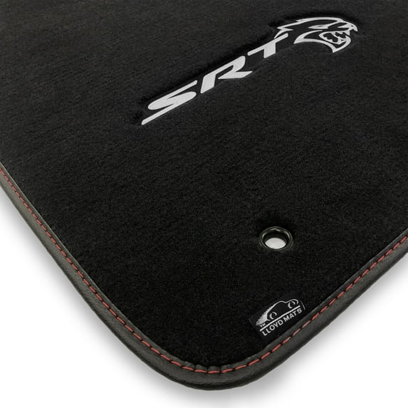 Lloyd Mats LogoMat Custom-Fit 2PC Carpet Floor Mats for 2015-2023 Dodge Charger RWD, Charcoal
