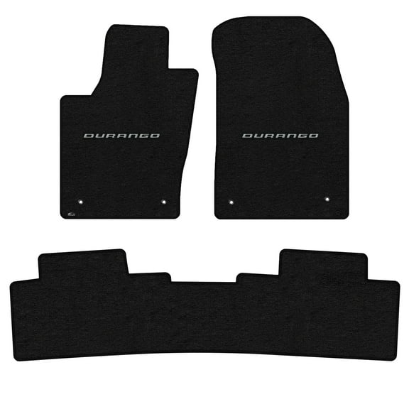 Lloyd Mats Custom Fit Floor Mats for Dodge Durango 2013-2015 LogoMat 3Pc Set Charcoal