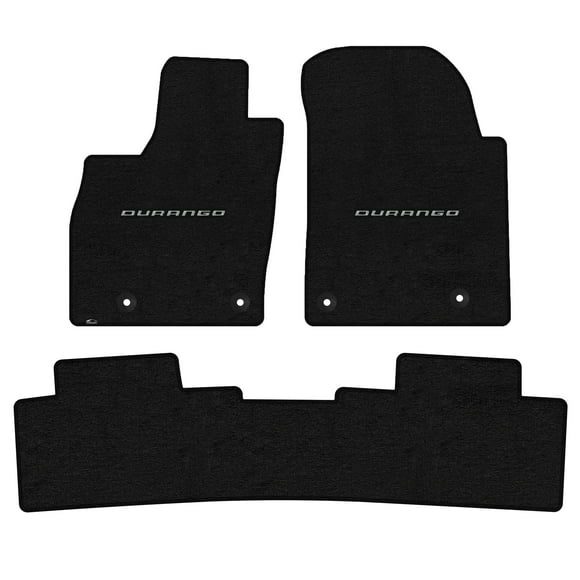 Lloyd Mats Custom Fit Floor Mats for Dodge Durango 2016-On LogoMat 3Pc Set Charcoal