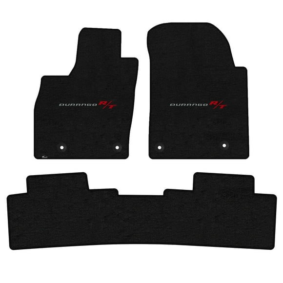 Lloyd Mats Custom Fit Floor Mats for Dodge Durango 2016-On LogoMat 3Pc Set Charcoal