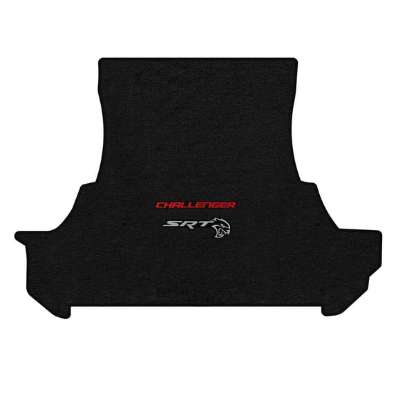 Lloyd Mats LogoMat Custom-Fit Carpet Trunk Mat for 2015-2023 Dodge Challenger RWD, Charcoal