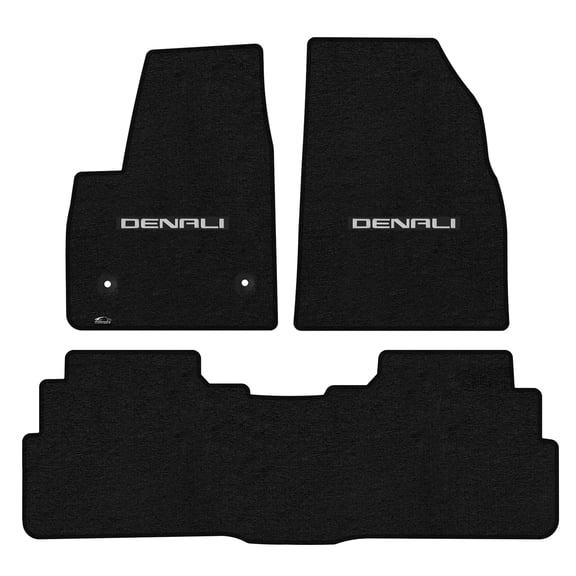 Lloyd Mats LogoMat Custom-Fit 3PC Carpet Floor Mats for 2017-2020 GMC Acadia, Charcoal