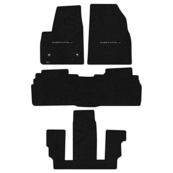 Lloyd Mats LogoMat Custom-Fit 4PC Carpet Floor Mats for 2021-2023 GMC Acadia, w/2nd Row Buckets, Charcoal