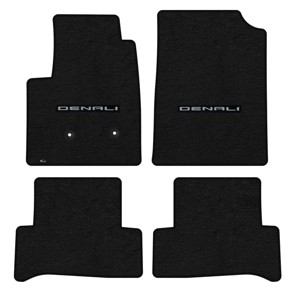 Lloyd Mats LogoMat Custom-Fit 4PC Carpet Floor Mats for 2021-2022 GMC Canyon, Extended Cab, Charcoal