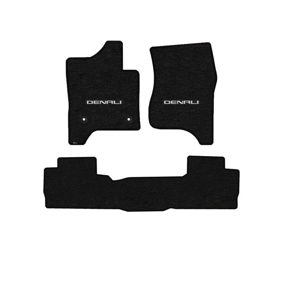 Lloyd Mats Custom Fit Floor Mats for GMC Yukon / Denali 2015-2020 LogoMat 3Pc Set Charcoal (2nd Seat Bench)
