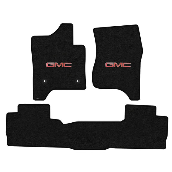 Lloyd Mats Custom Fit Floor Mats for GMC Yukon / Denali 2015-2020 LogoMat 3Pc Set Charcoal (2nd Seat Bench)