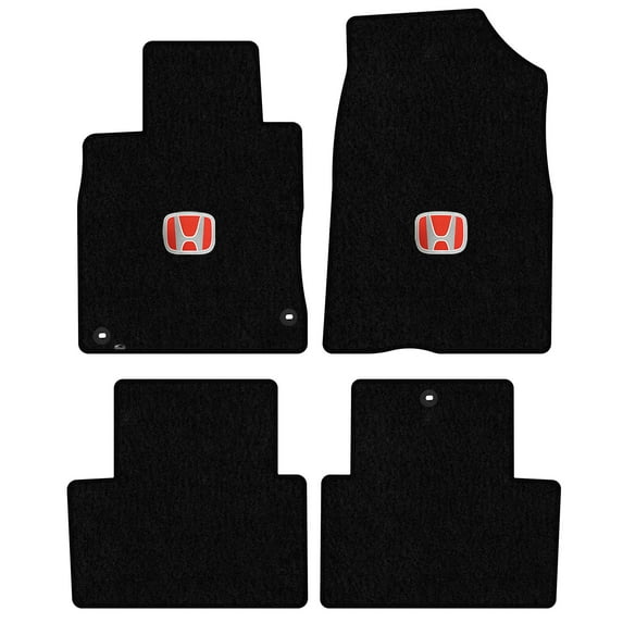 Lloyd Mats Custom Fit Floor Mats for Honda Civic 2 Door LogoMat 2016-ON 4Pc Set Black