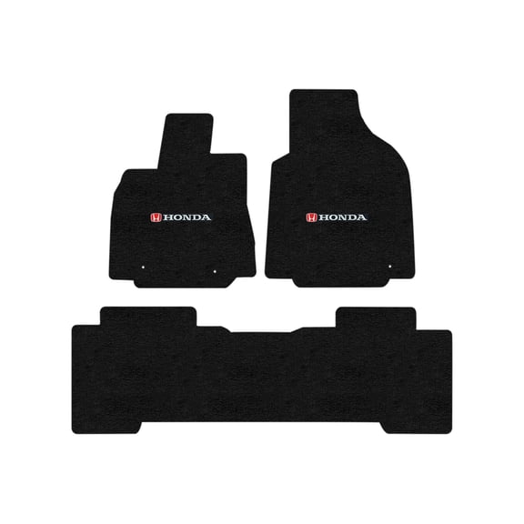 Lloyd Mats Custom Fit Floor Mats for Honda PILOT 2005-2008 LogoMat 3Pc Set Charcoal