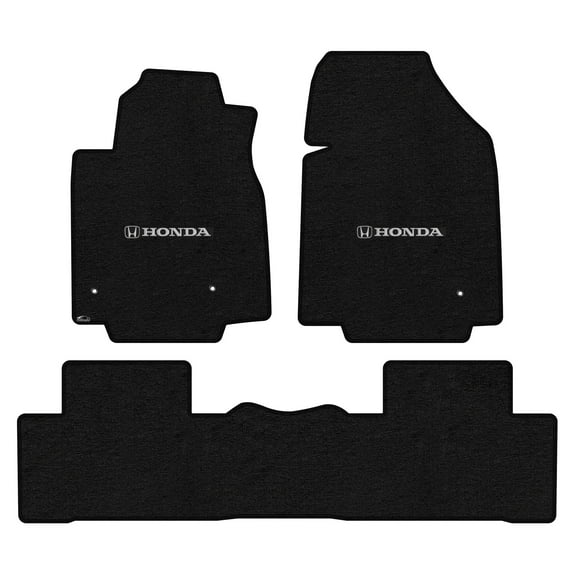 Lloyd Mats Custom Fit Floor Mats for Honda PILOT 2009-2015 LogoMat 3Pc Set Charcoal