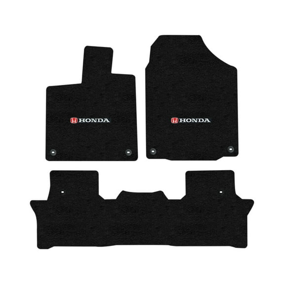 Lloyd Mats Custom Fit Floor Mats for Honda PILOT 2016-ON LogoMat 3Pc Set Charcoal