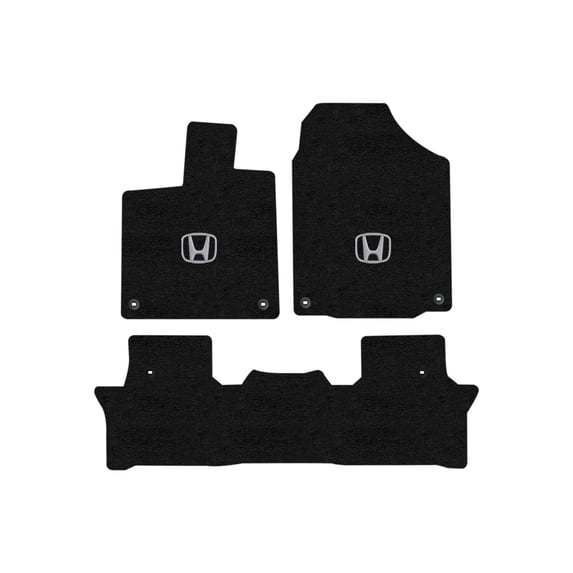Lloyd Mats Custom Fit Floor Mats for Honda PILOT 2016-ON LogoMat 3Pc Set Charcoal